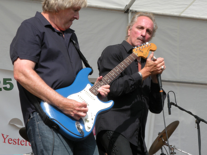 George McCann and James Montgomery performing at the Barnful of Blues Festival 2014