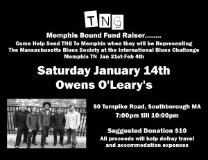 TNG Memphis Bound Fund Raiser…….. @ Owens OLearys
